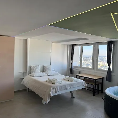 Appartamento Jaccuzi, Tour Eiffel, Led Multicolores 13 Parigi